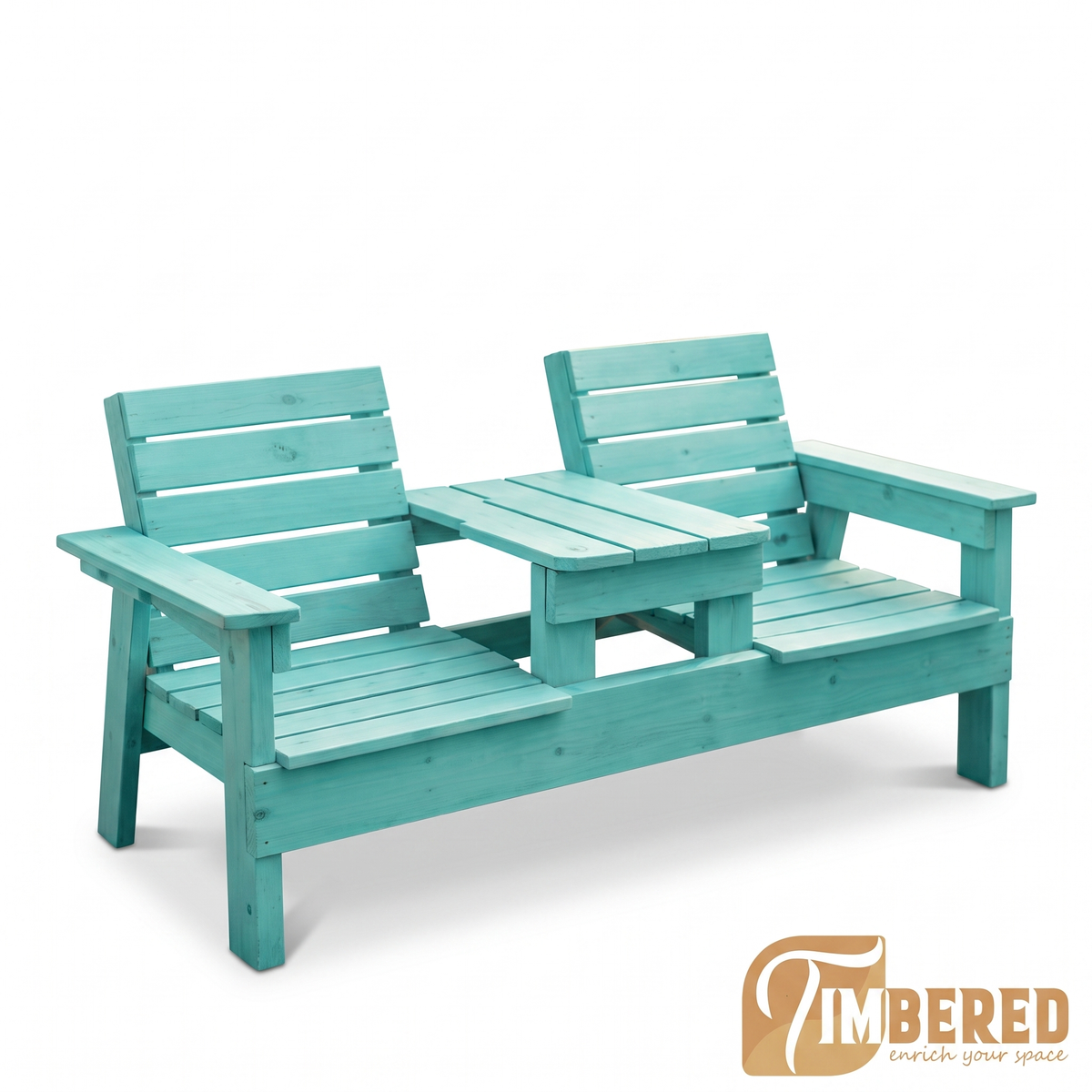 Turquoise Companion Bench - white background