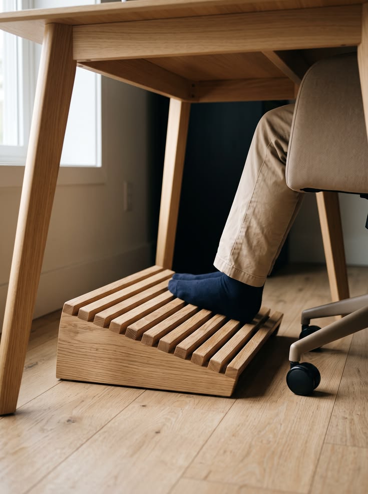 Slat Rest Footrest under a desk