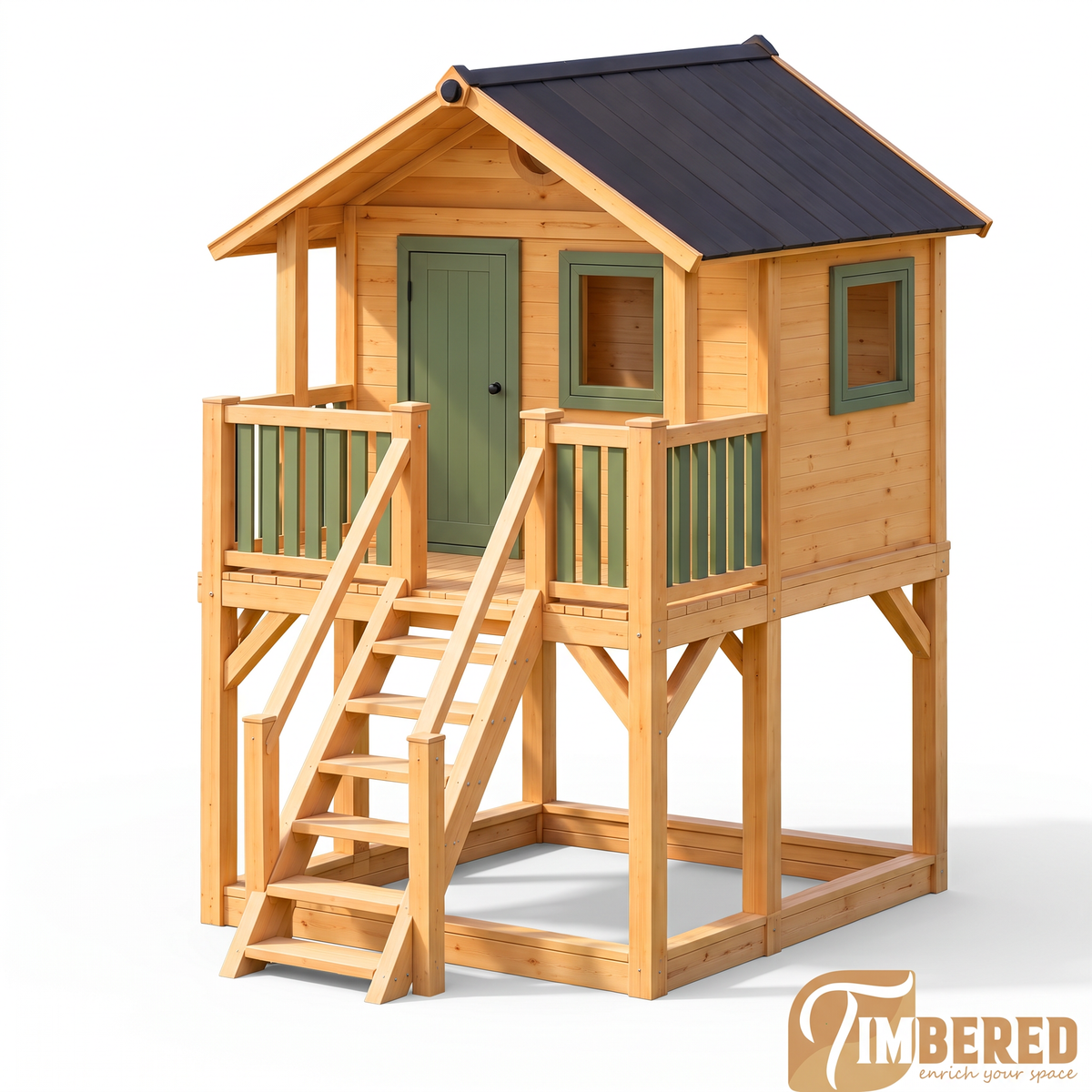 Garden Lookout Playhouse - white background