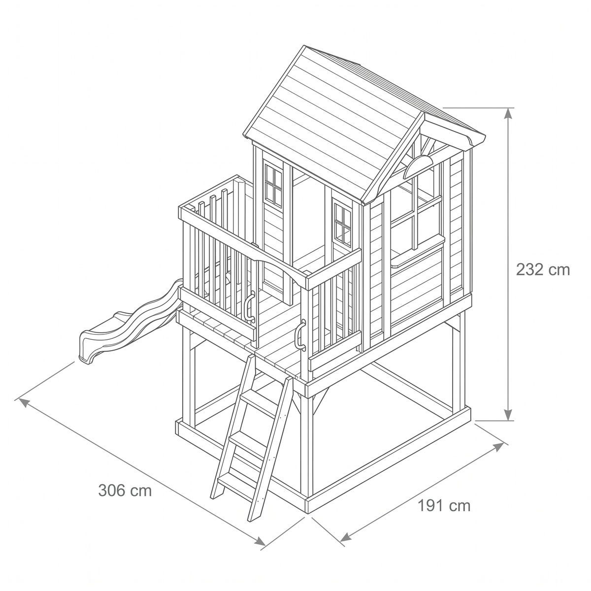 Cedar Lookout Playhouse - dimensions