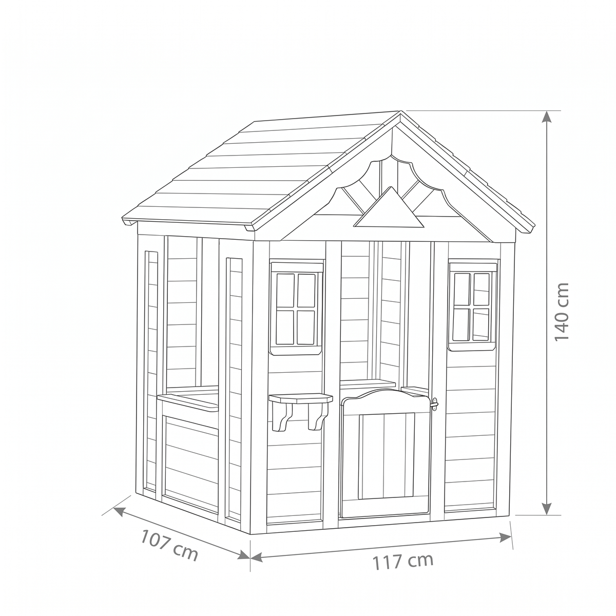 Little Hideaway Playhouse - dimensions