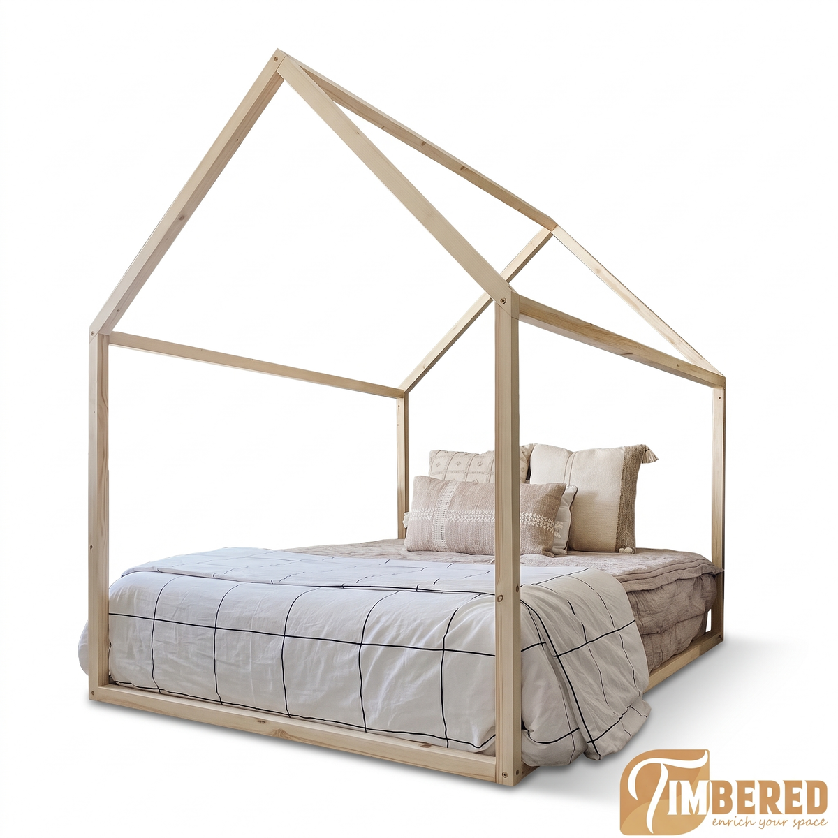 Montessori House Floor Bed – white background