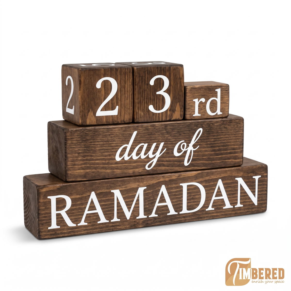 Ramadan Calendar Blocks – white background