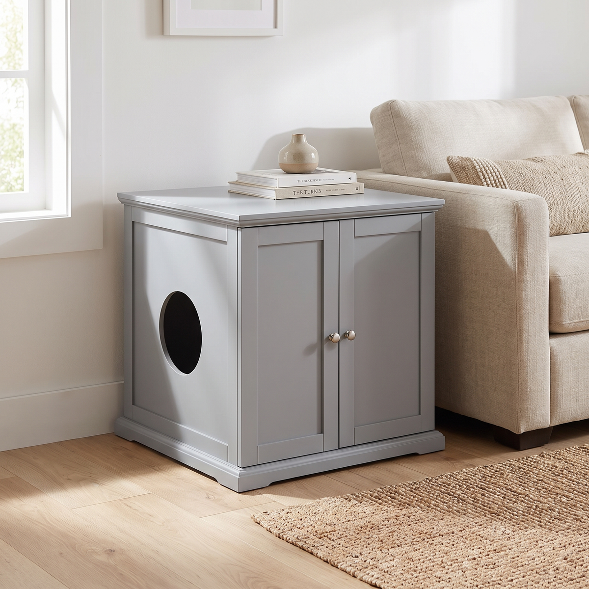 Hidden Litter Box Cabinet