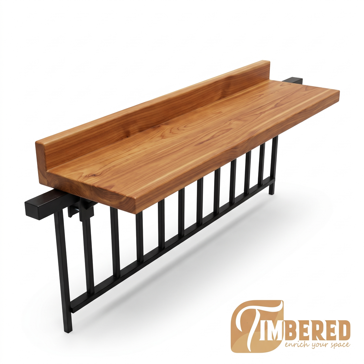 Balcony Railing Bar Table – white background