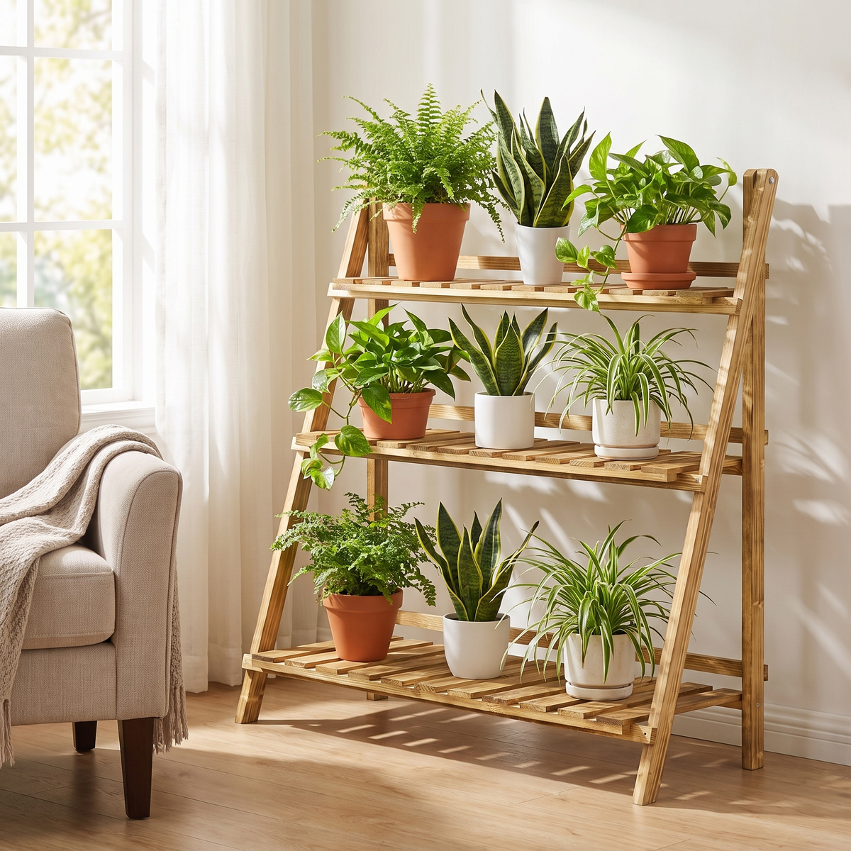 Tiered Ladder Plant Stand