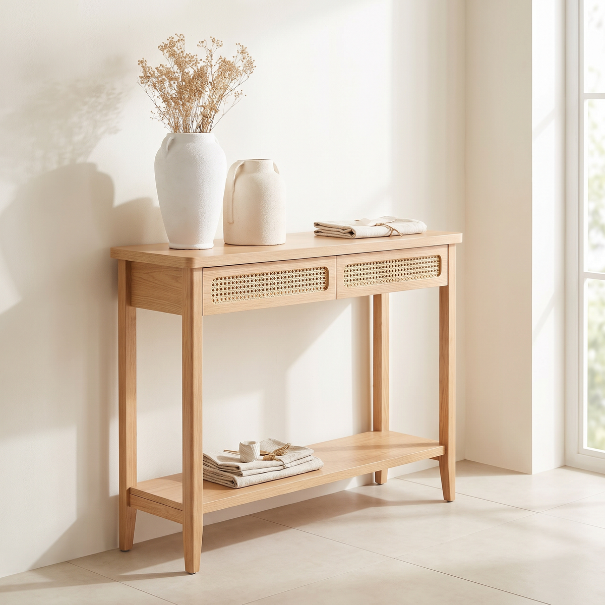 Rattan Console Table