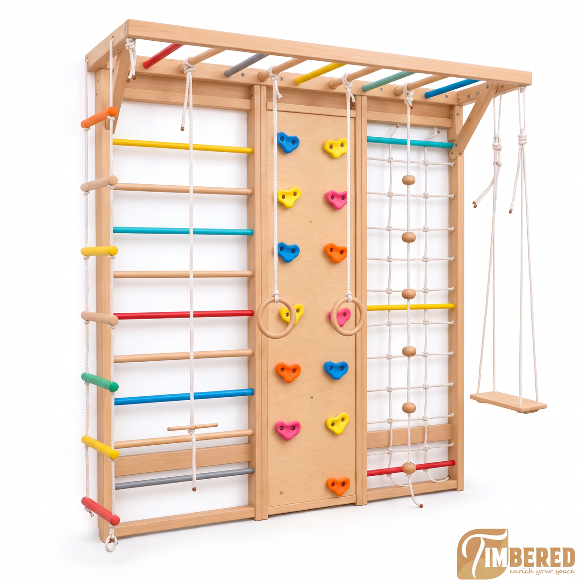 Beech Climb & Play Gym - white background