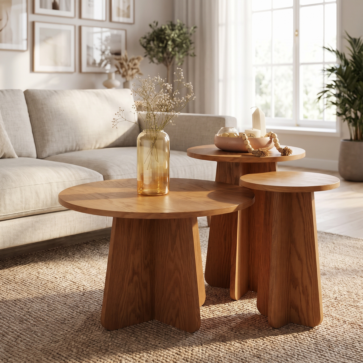 Cross Base Nesting Tables (Set of 3)