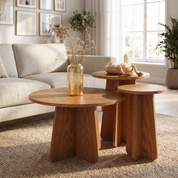 Cross Base Nesting Tables (Set of 3)